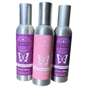 New Scentsy Room Spray Country Plum X 2 & Hibiscus Pineapple X1  2.7 Fl Oz Each